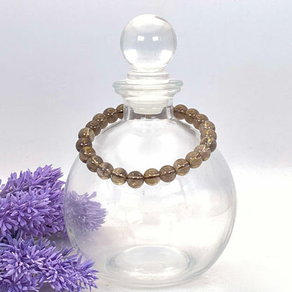 8mm Smokey Quartz Stretch Bracelet - 18cm