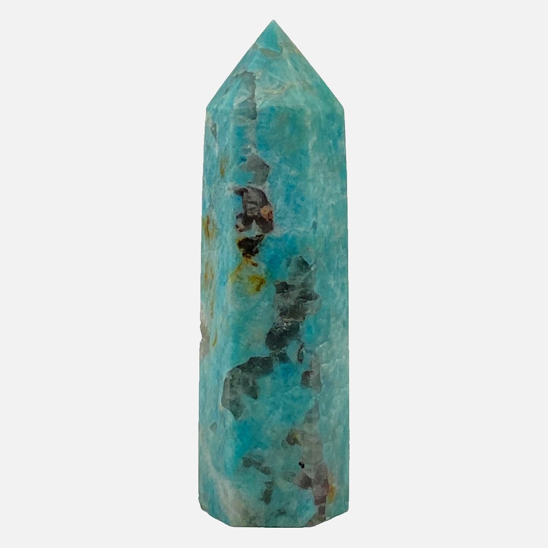 Amazonite with Smokey Quartz Point #4