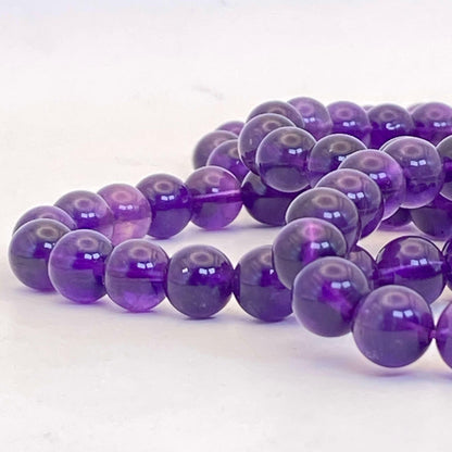 8mm Amethyst Stretch Bracelet - Standard & Relaxed-Fit!