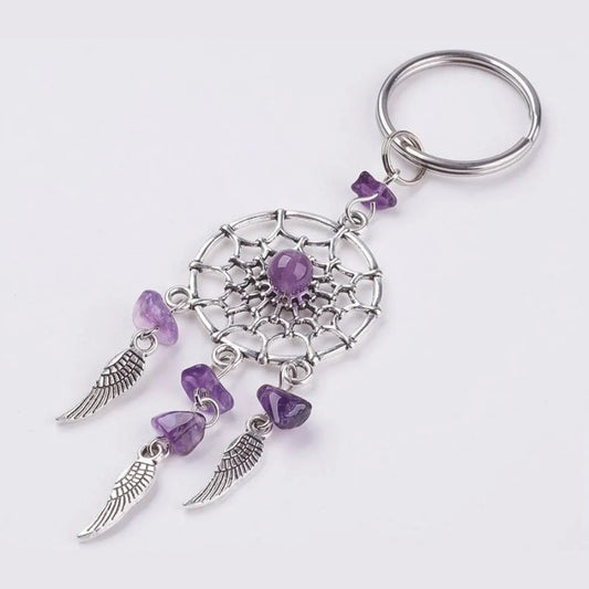 Amethyst Dreamcatcher Keyring