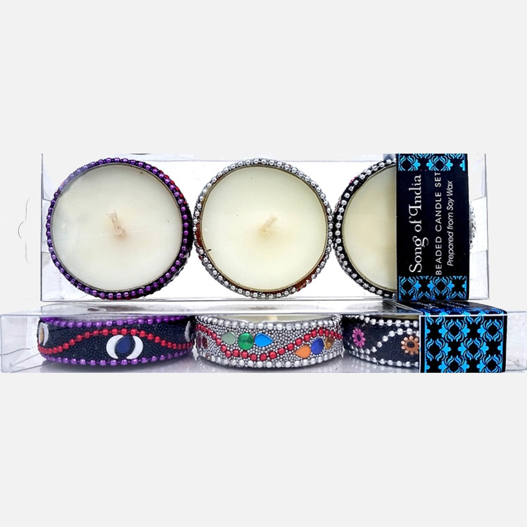 Beaded Tea Light Set