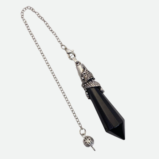 Black Obsidian Dragon Pendulum - Large