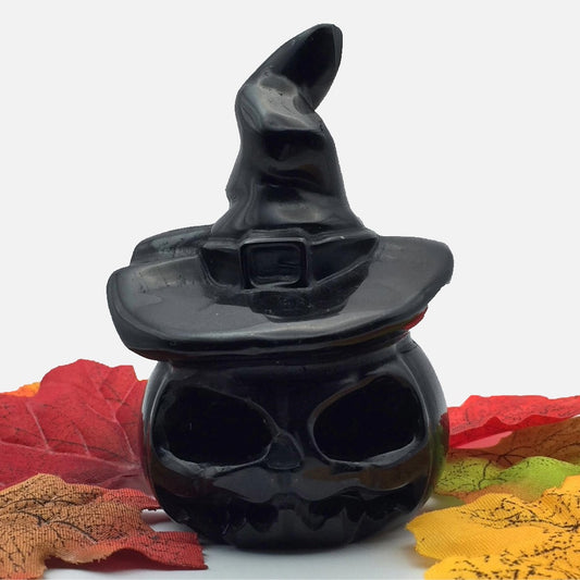 Black Obsidian Pumpkin - Large