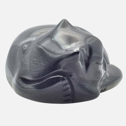 Black Obsidian Sleeping Cat