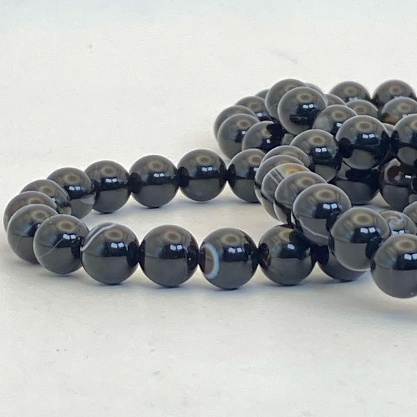 8mm Black Onyx Stretch Bracelet - Standard & Relaxed-Fit!