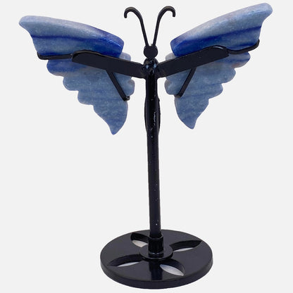 Blue Aventurine Butterfly Wings on Stand #1 - Small