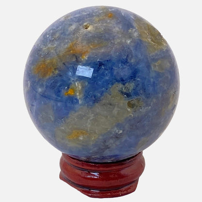 Blue Kyanite with Golden Mica Sphere