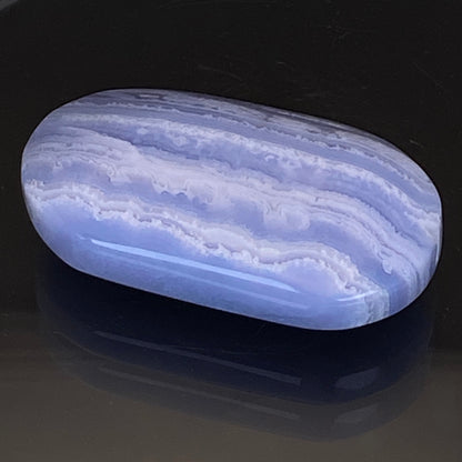 Blue Lace Agate Pillow Palm Stone #1