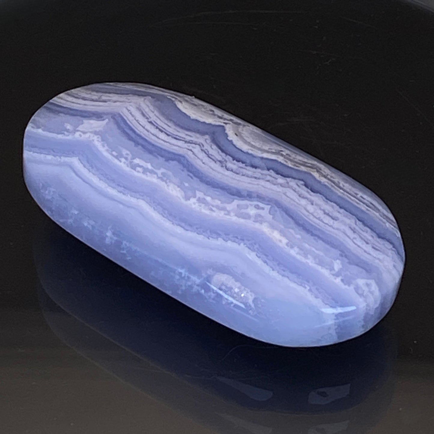 Blue Lace Agate Pillow Palm Stone #2