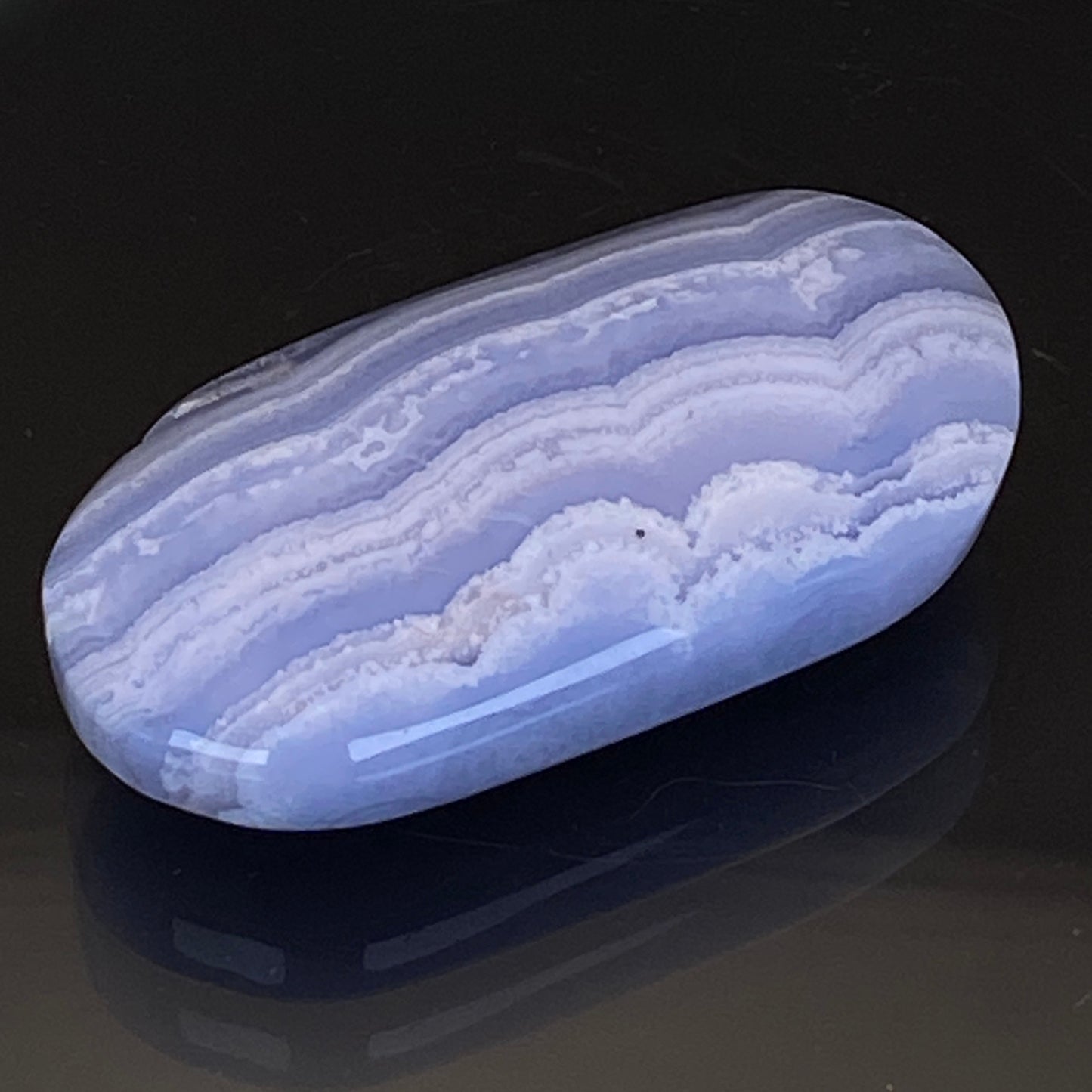 Blue Lace Agate Pillow Palm Stone #2