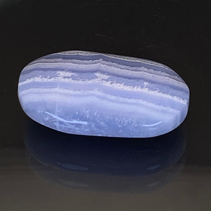 Blue Lace Agate Pillow Palm Stone #3