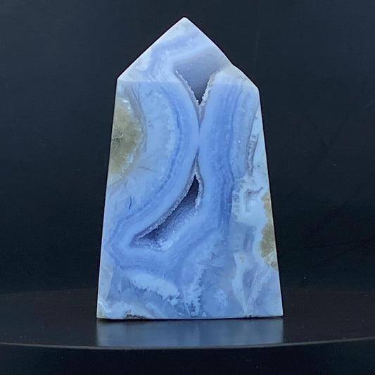 Blue Lace Agate Point #18 - Druzy!