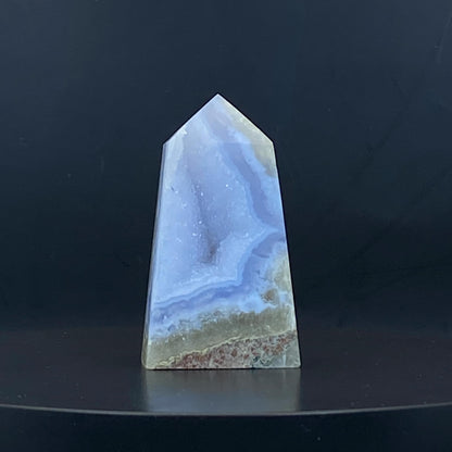 Blue Lace Agate Point #8 - Druzy!