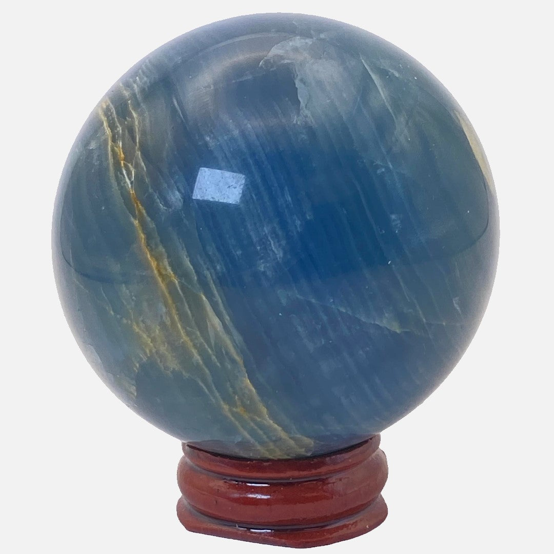 Blue Banded Calcite Sphere