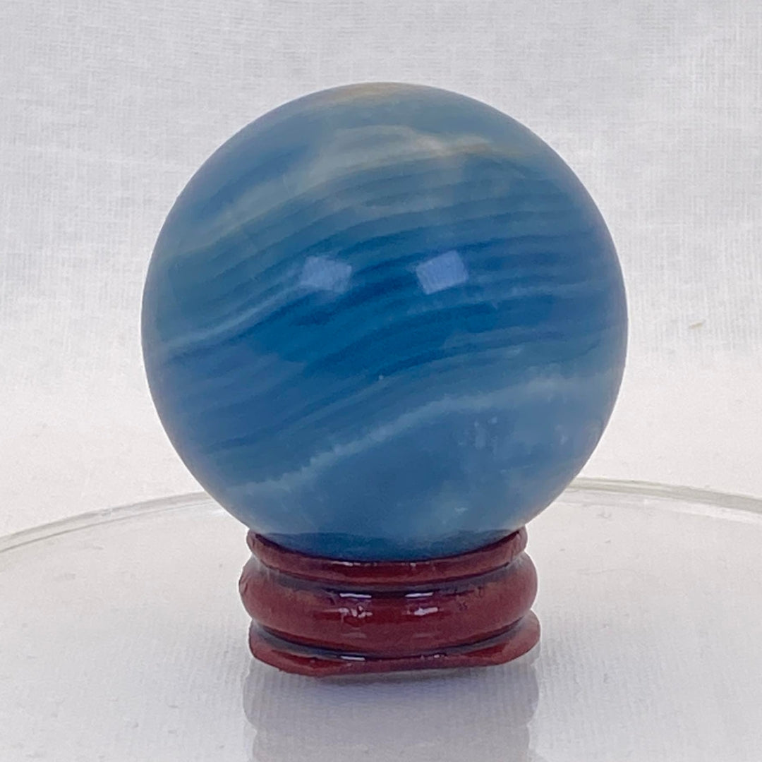 Blue Banded Calcite Sphere #3