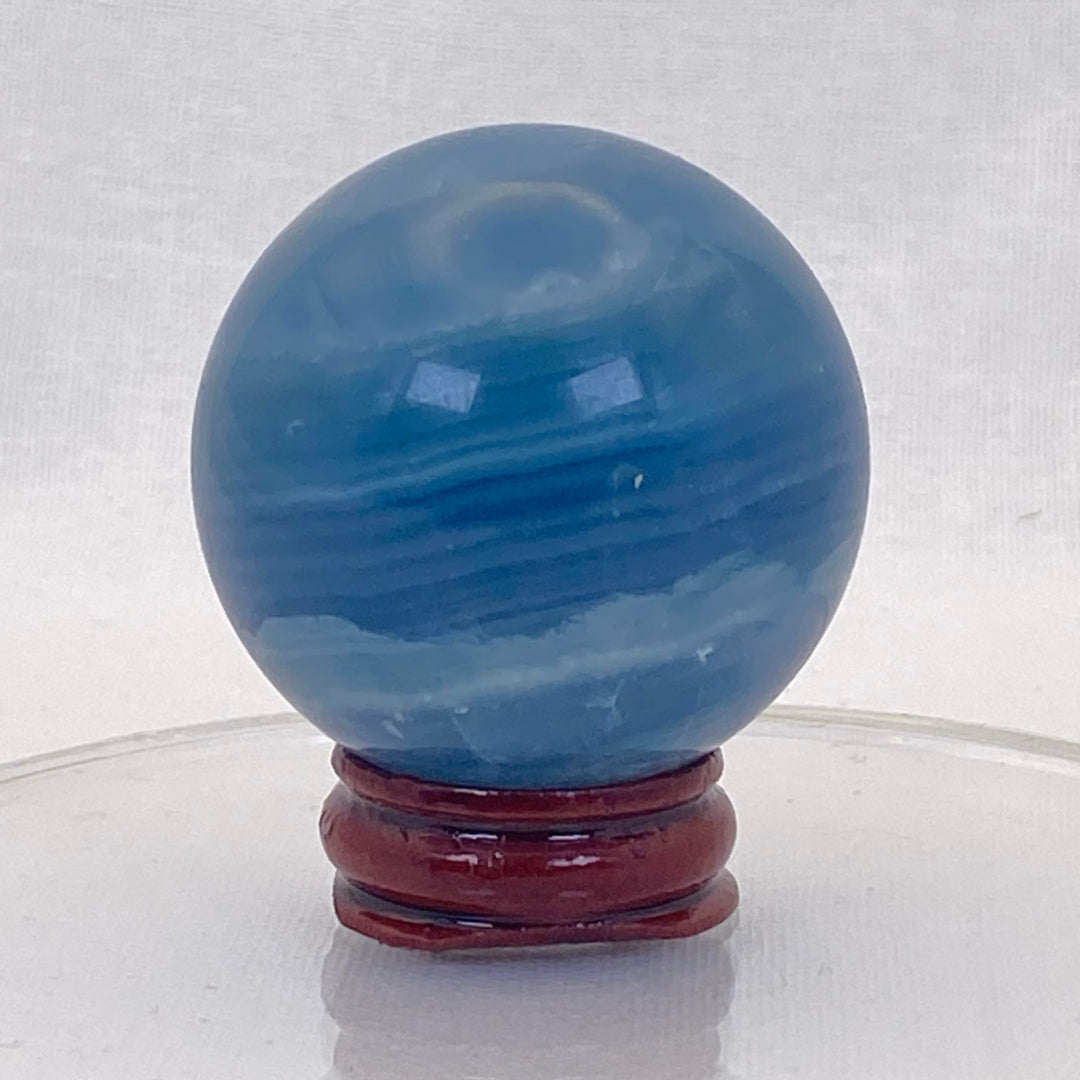 Blue Banded Calcite Sphere #3