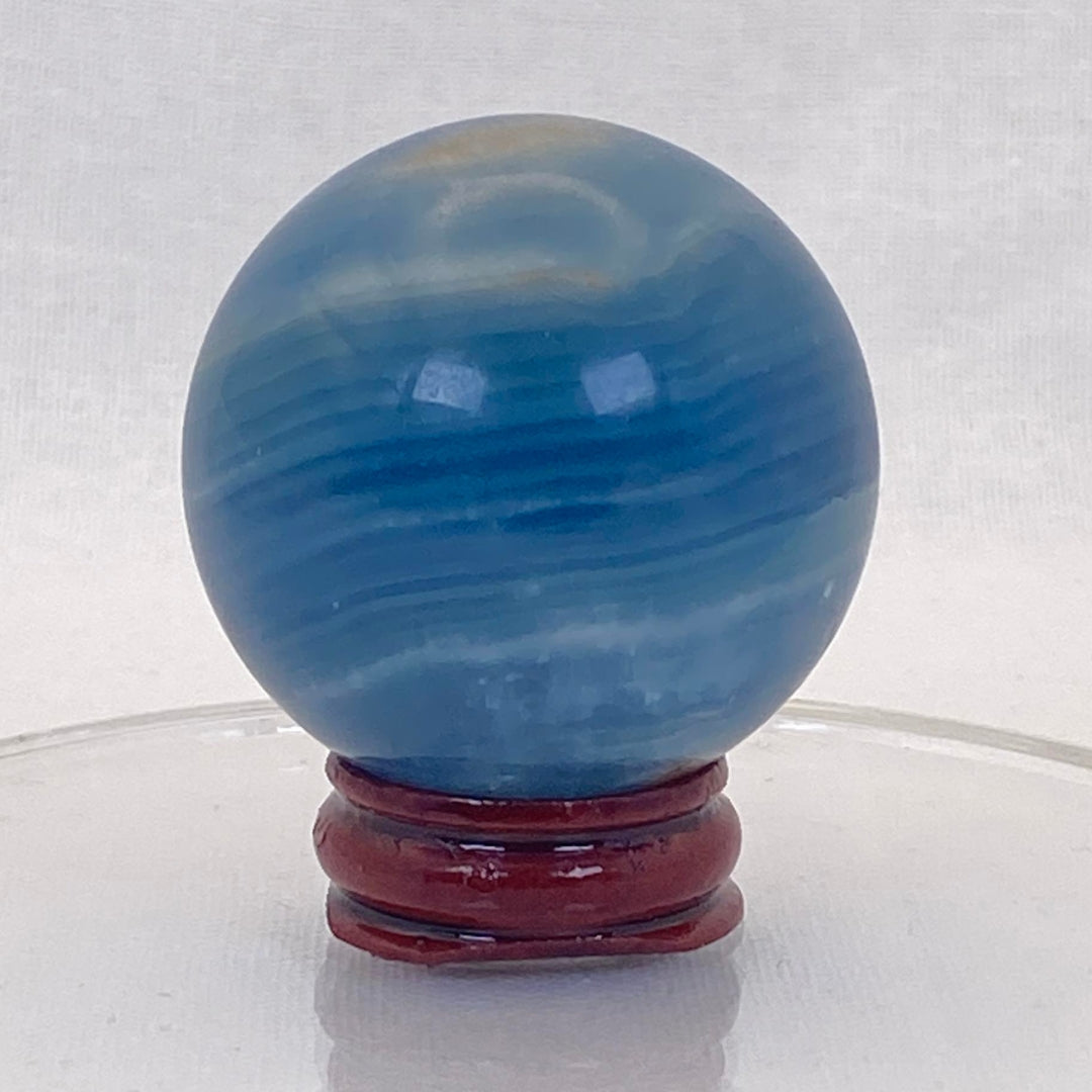 Blue Banded Calcite Sphere #3