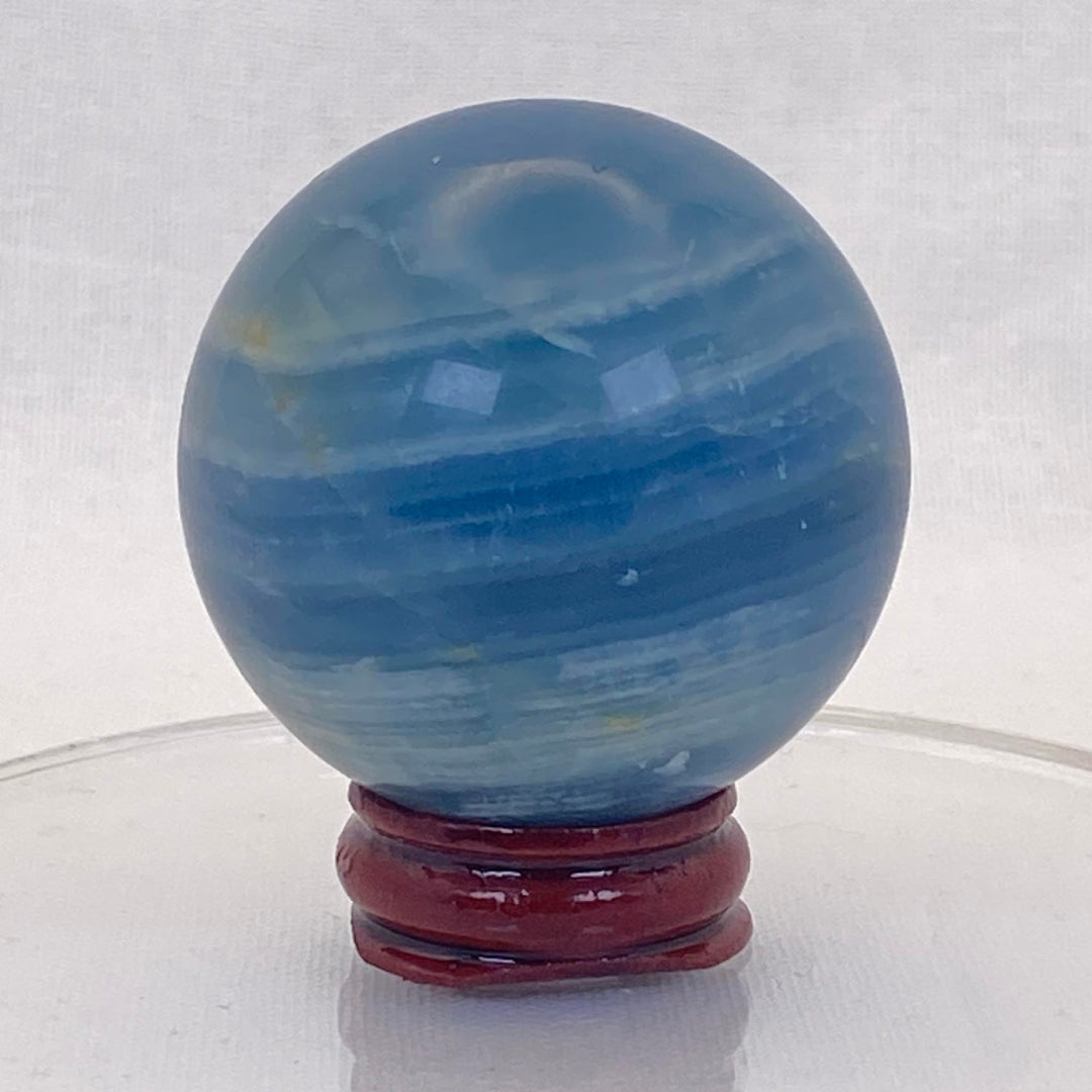 Blue Banded Calcite Sphere #4