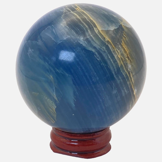 Blue Banded Calcite Sphere