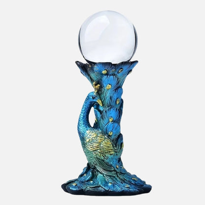 Blue Peacock Sphere Stand