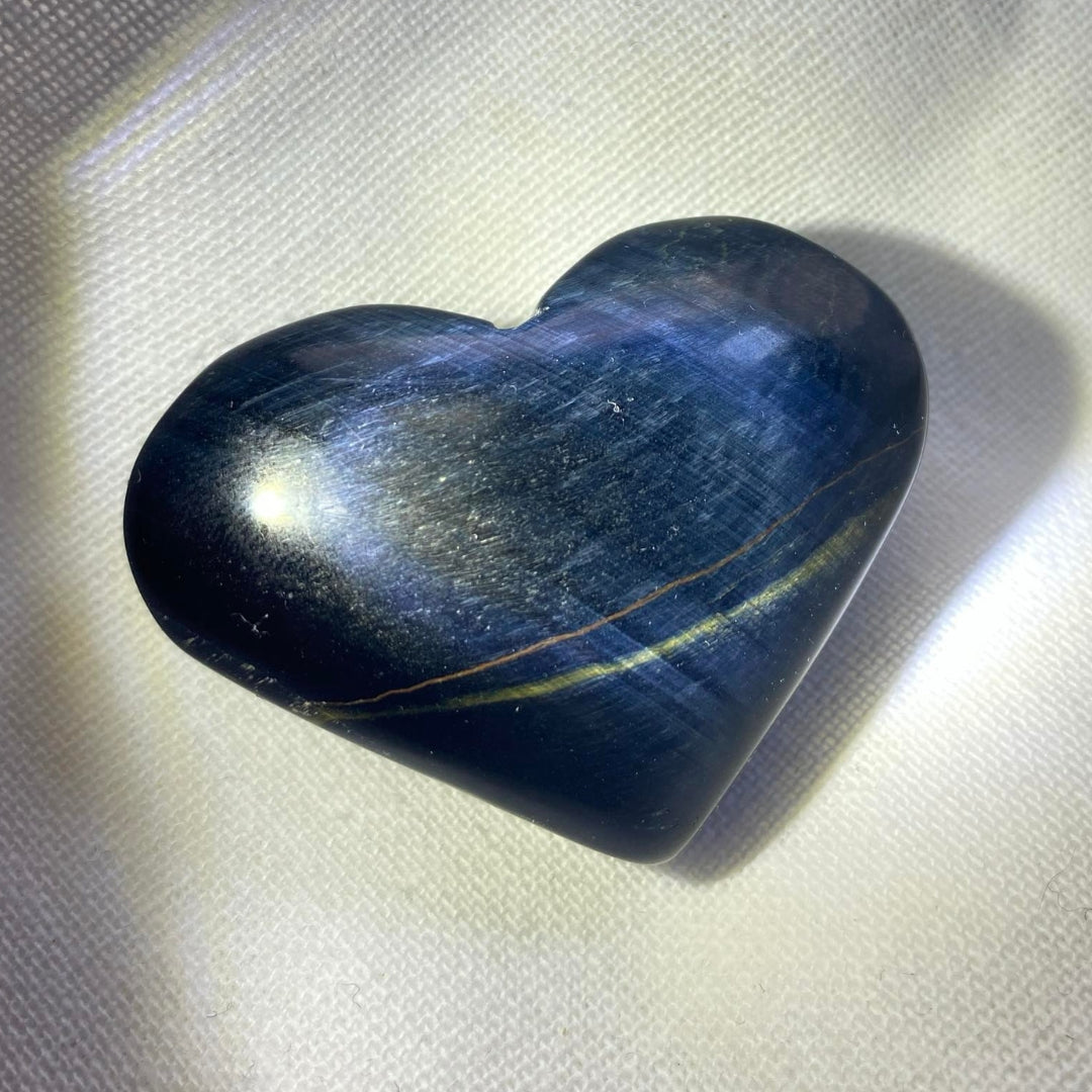 Blue Tiger's Eye Heart - Small