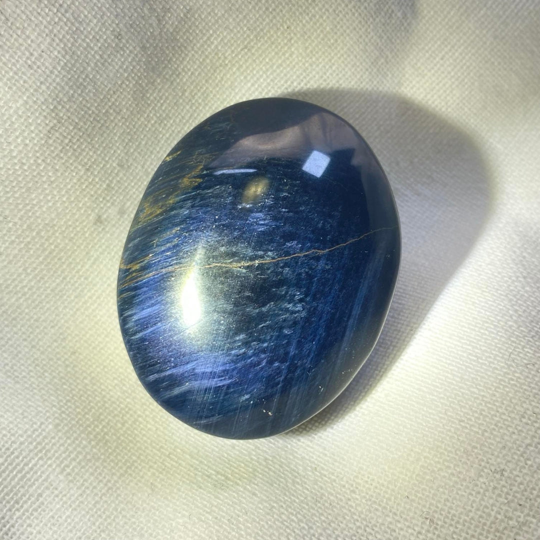 Blue Tiger's Eye Pillow Palm Stone #1