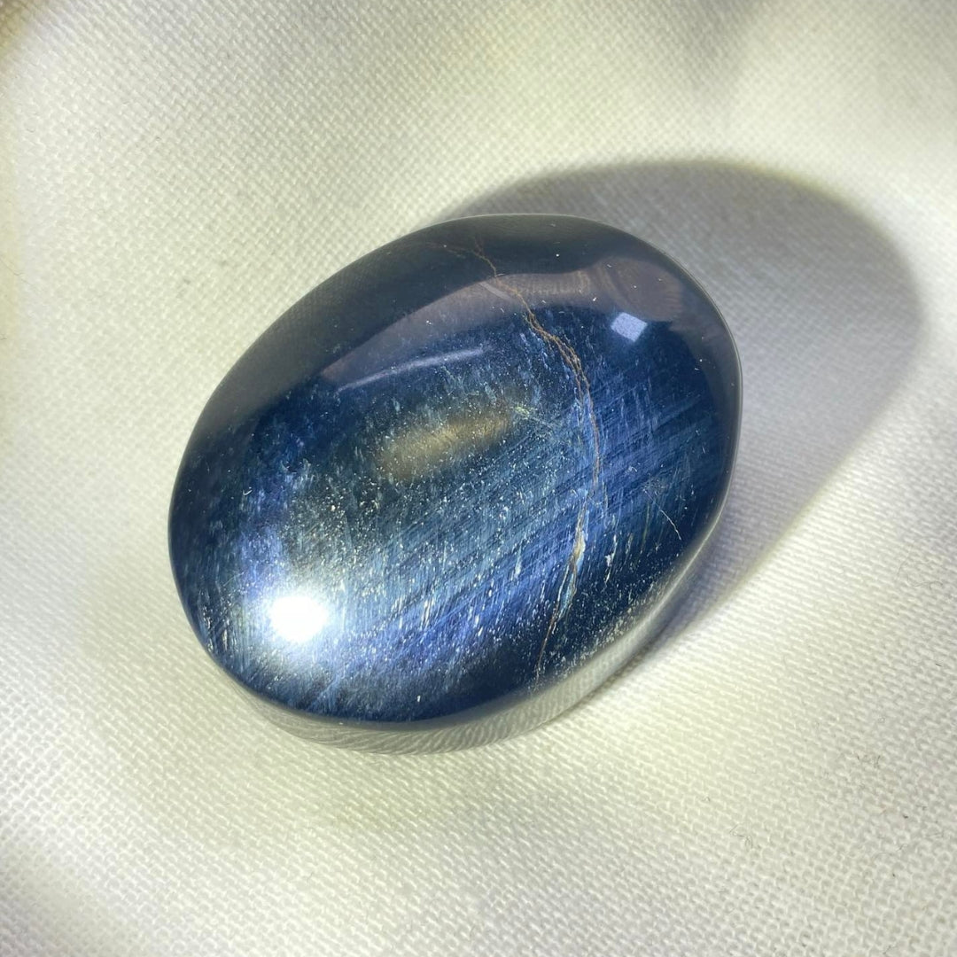 Blue Tiger's Eye Pillow Palm Stone #1