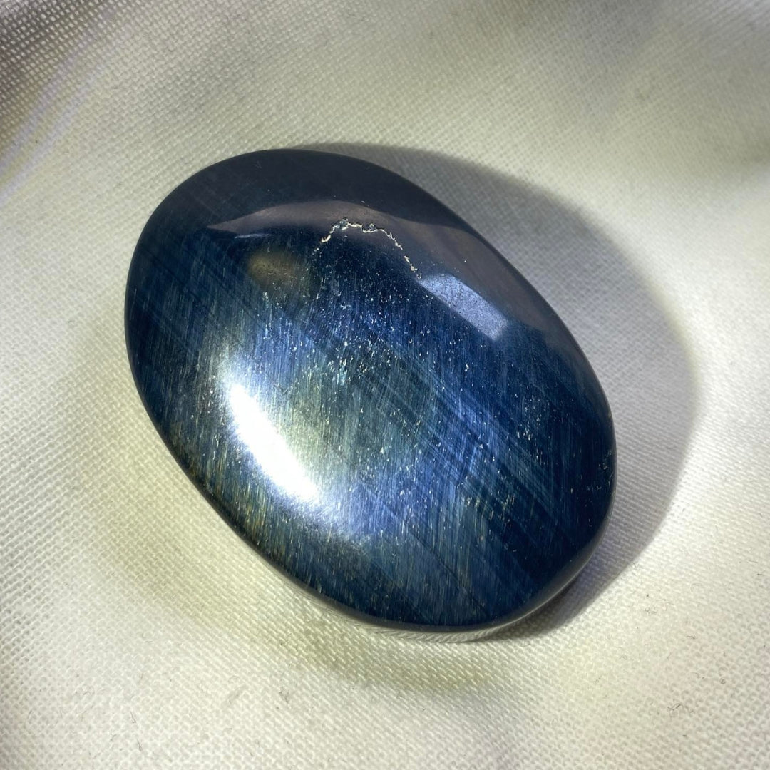 Blue Tiger's Eye Pillow Palm Stone #2