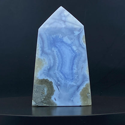 Blue Lace Agate Point #18 - Druzy!