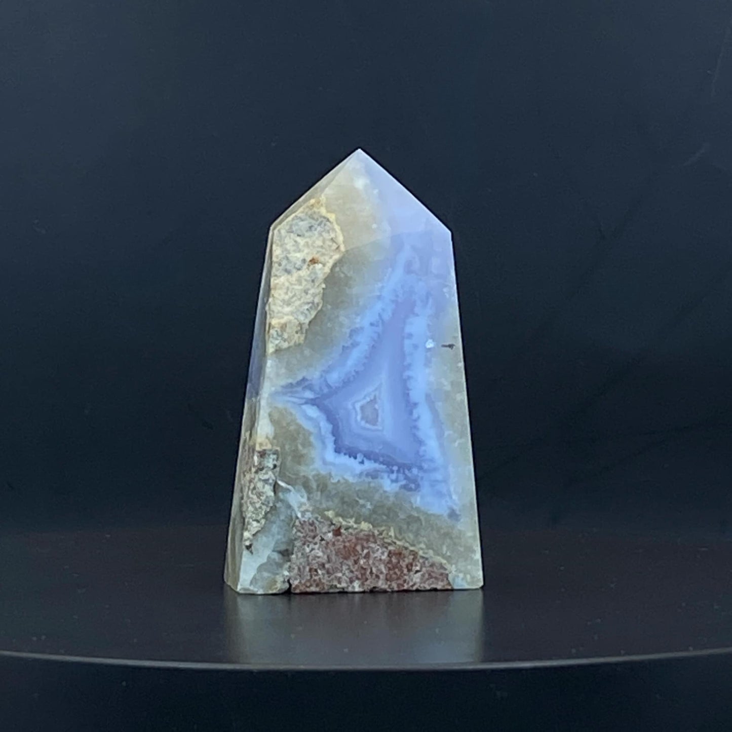 Blue Lace Agate Point #8 - Druzy!