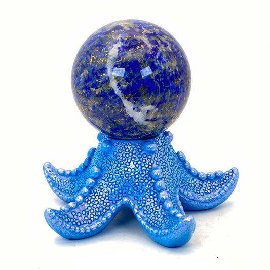 Blue Pink Shimmer Starfish Sphere Stand