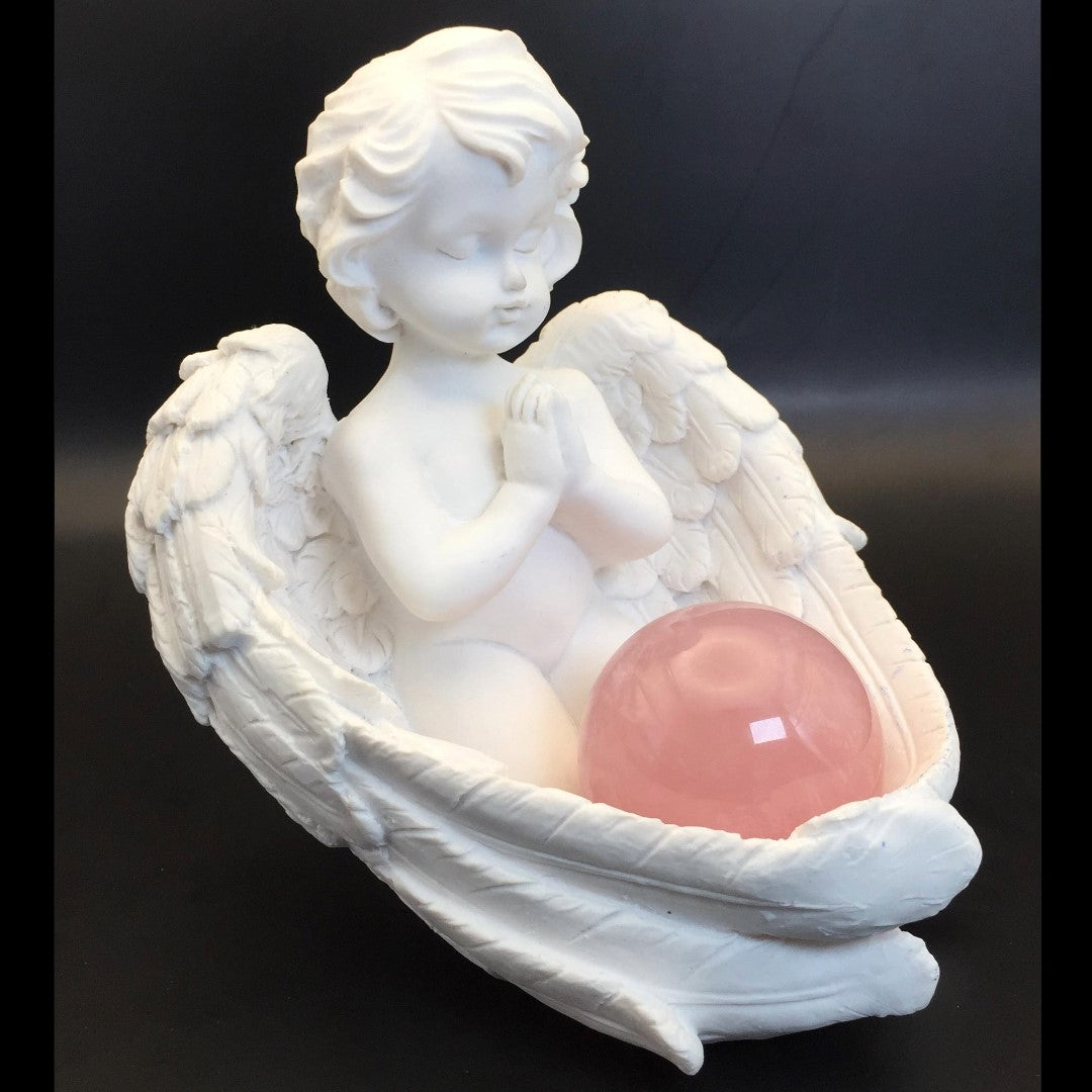 Praying Cherub Sphere Stand