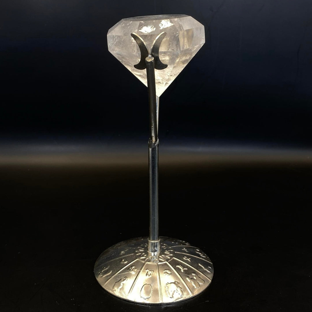 Clear Quartz Diamond with FREE Stand!