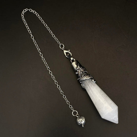 Clear Quartz Dragon Pendulum #2 - Large