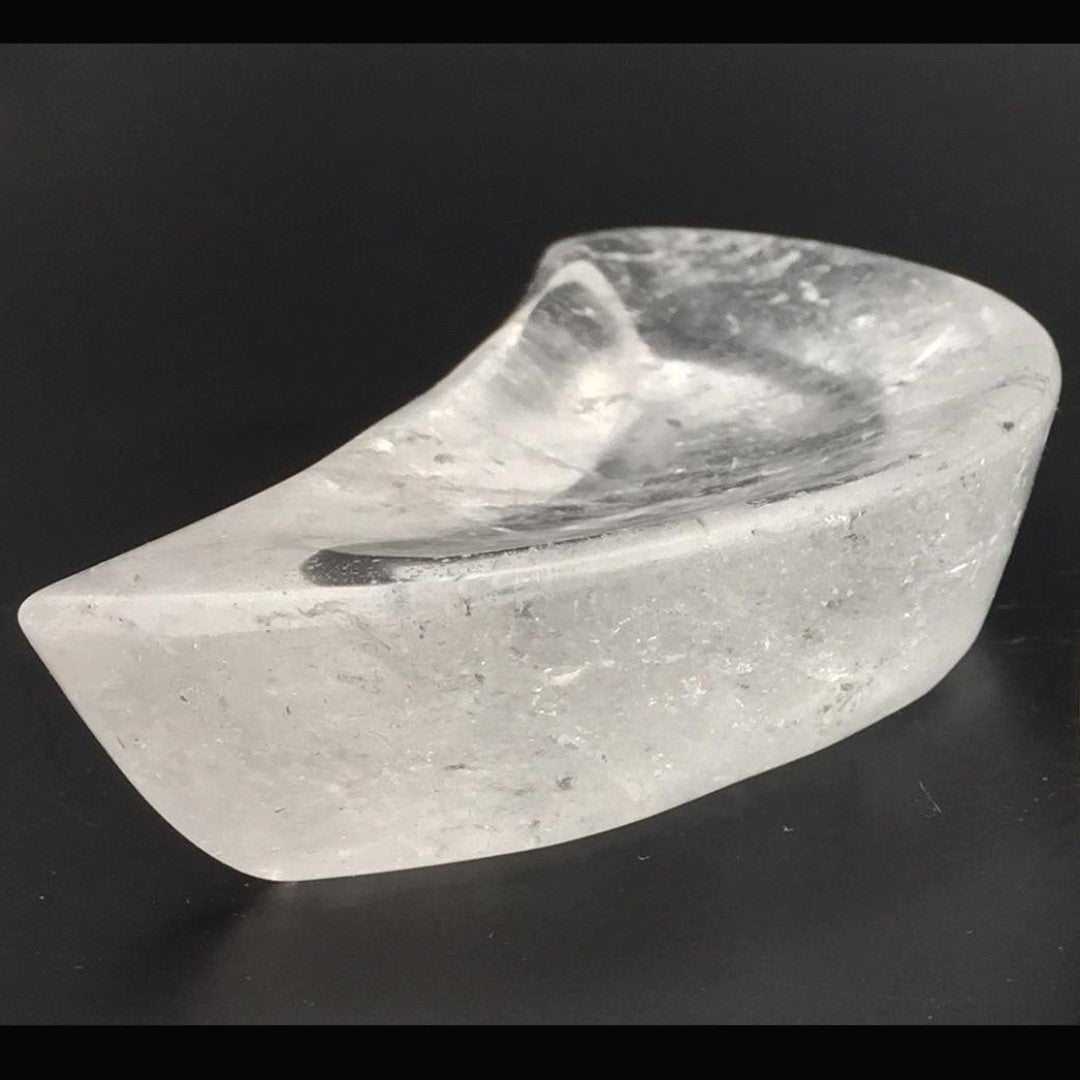 Clear Quartz Moon Trinket Bowl #1