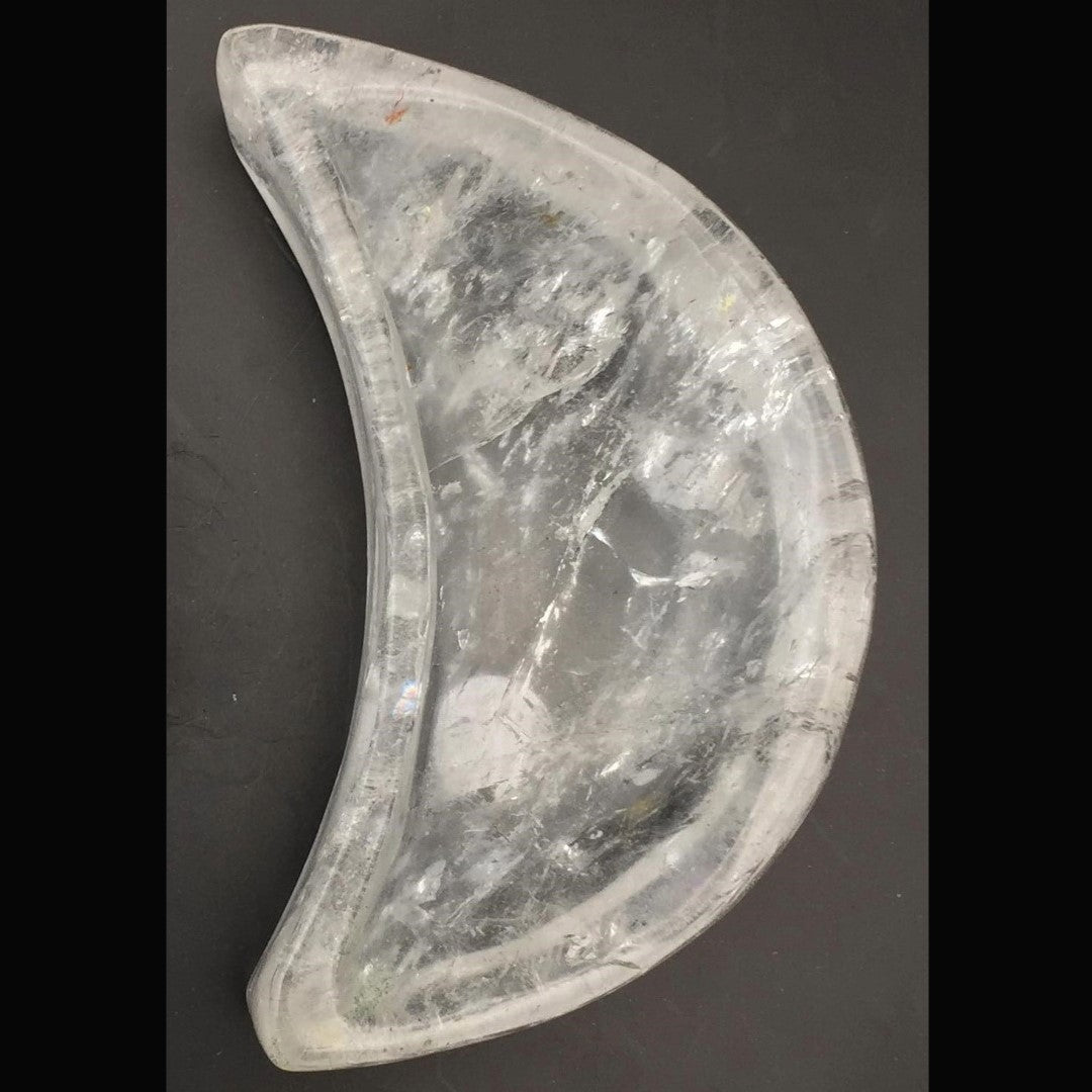 Clear Quartz Moon Trinket Bowl #2