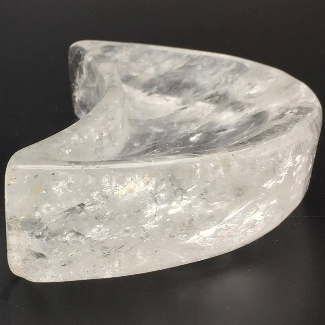 Clear Quartz Moon Trinket Bowl #2