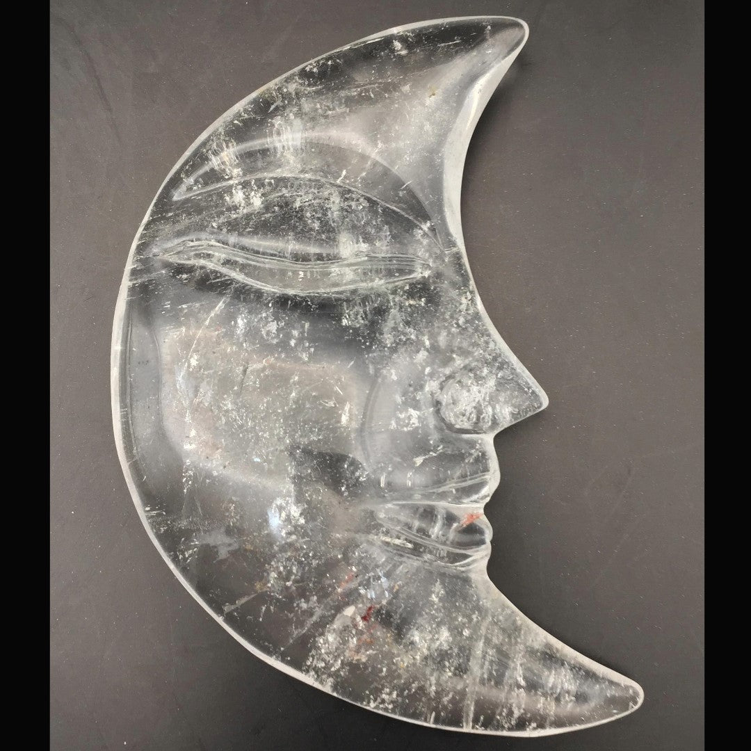 Clear Quartz Moon Face