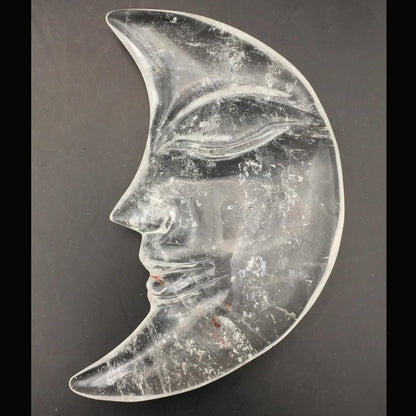 Clear Quartz Moon Face