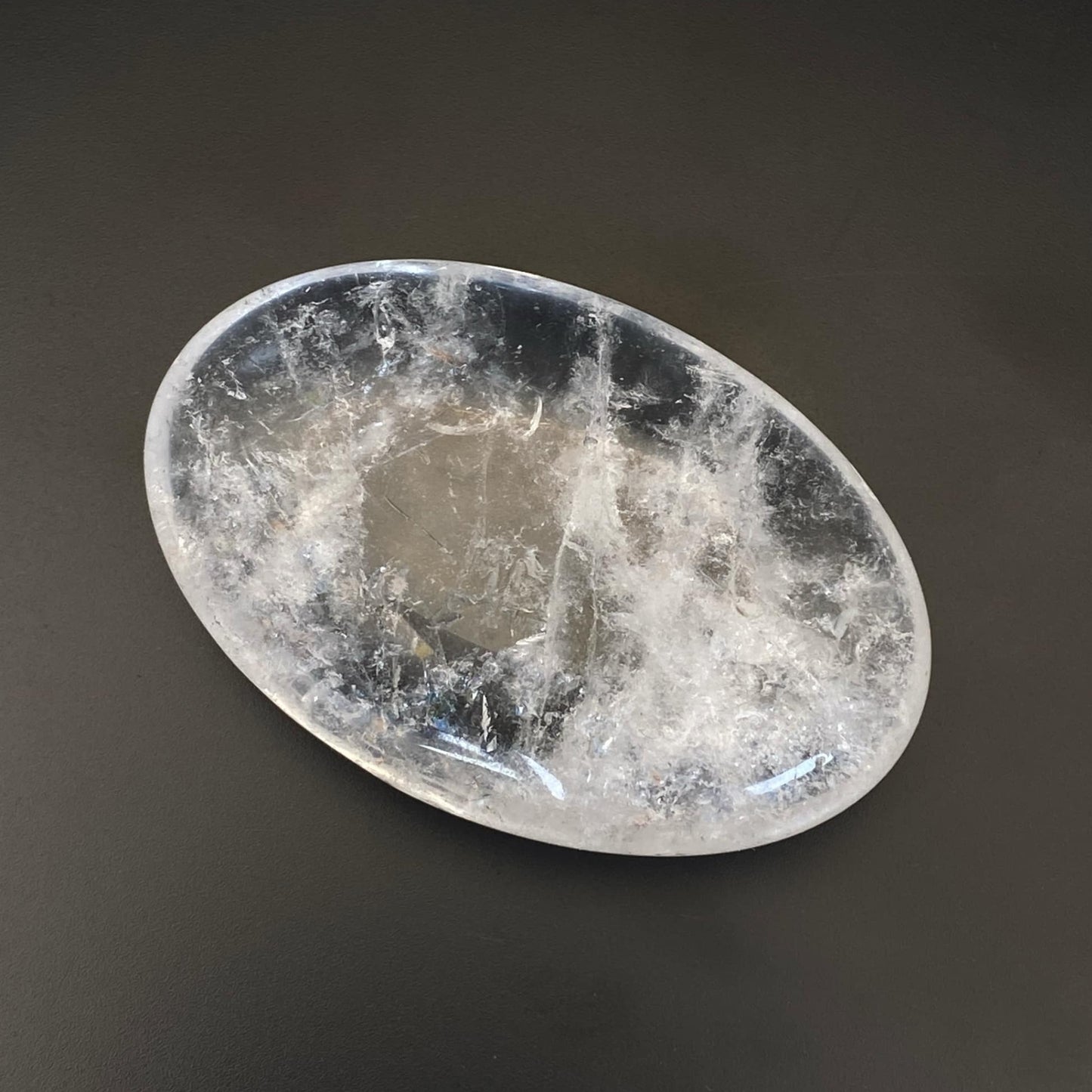 Clear Quartz Palm Stone #1