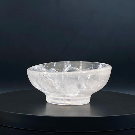 Clear Quartz Round Trinket Bowl #1 - Small