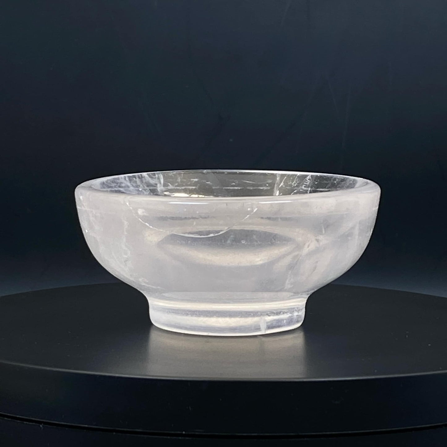 Clear Quartz Round Trinket Bowl #2 - Small