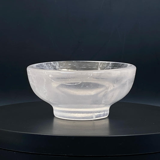 Clear Quartz Round Trinket Bowl #2 - Small