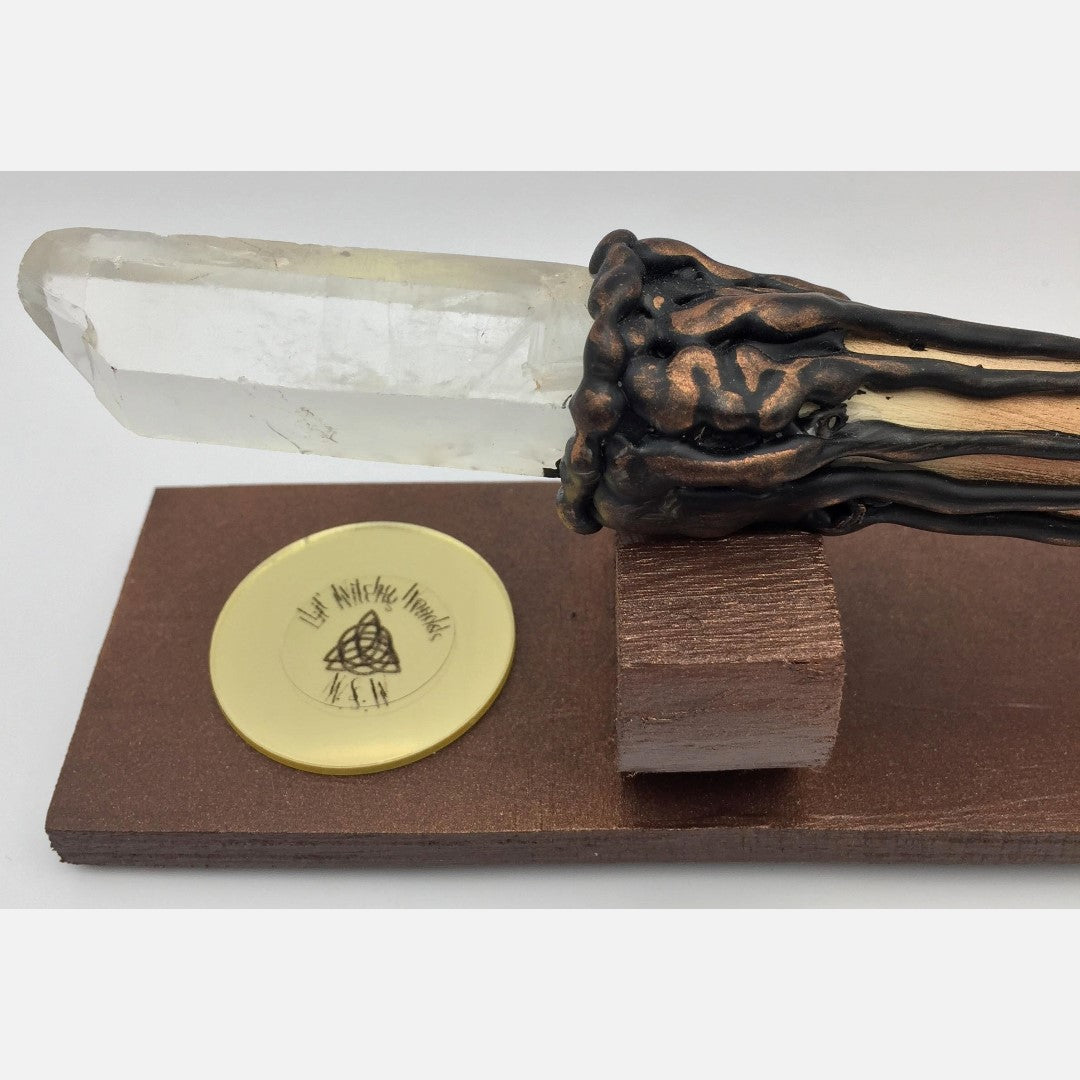 Clear Quartz Sceptre on Stand