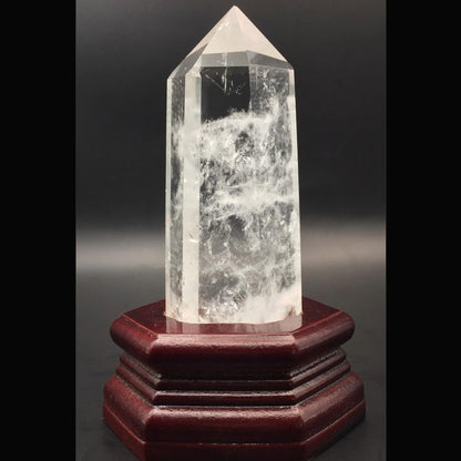 Clear Quartz Tower in Stand #3