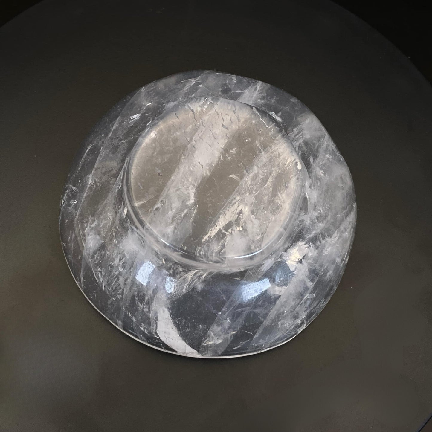 Clear Quartz Round Trinket Bowl #1 - Small