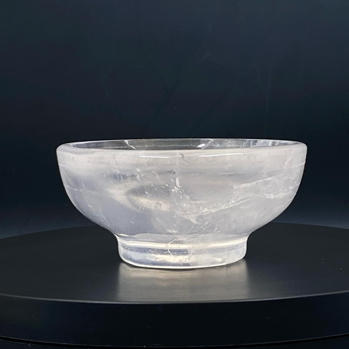 Clear Quartz Round Trinket Bowl #2 - Small