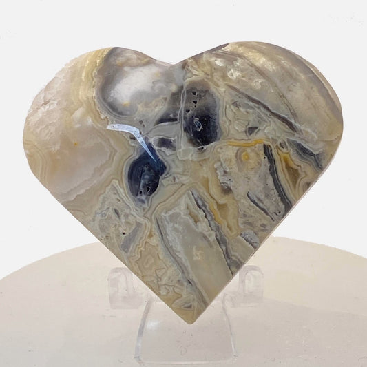 Crazy Lace Agate Heart #1