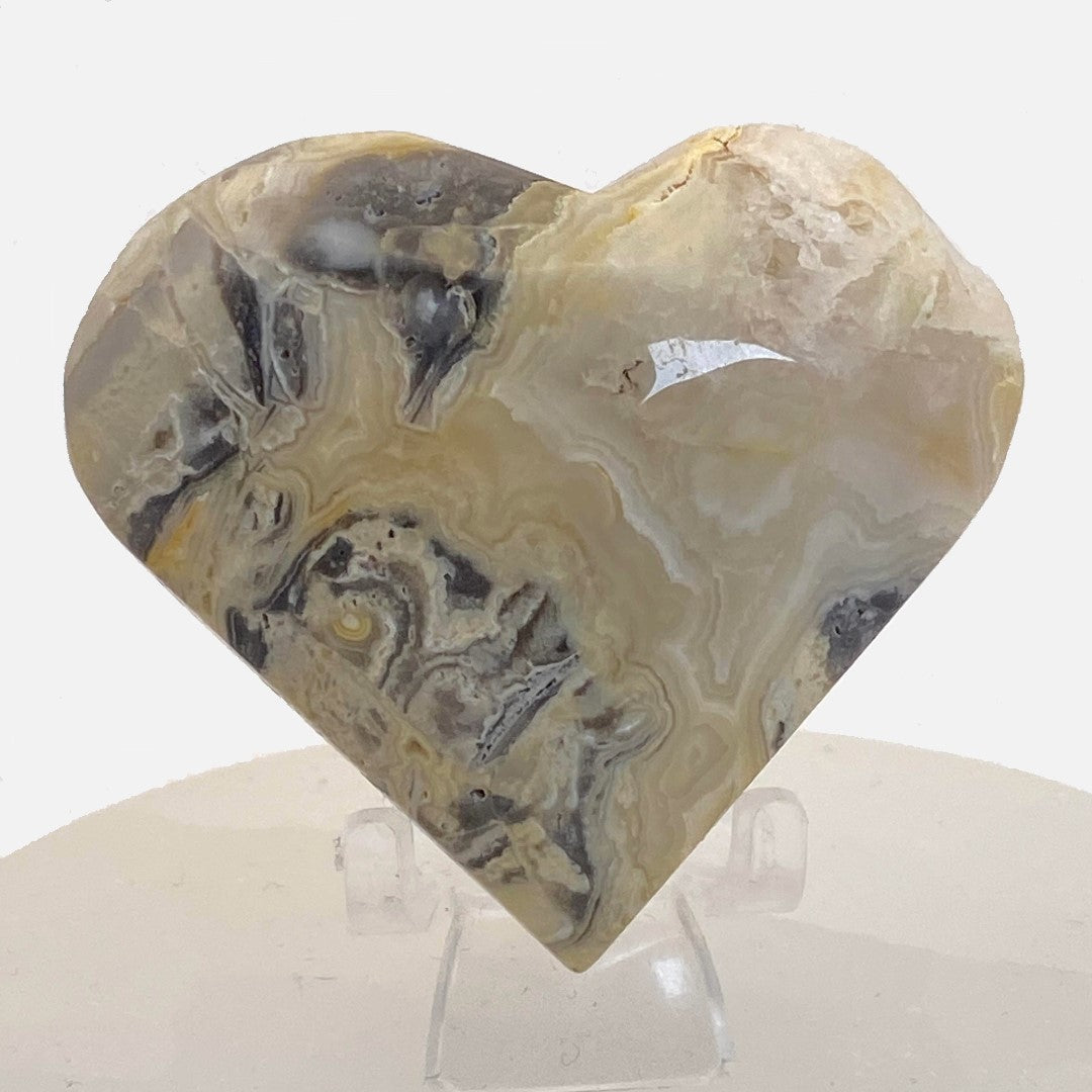 Crazy Lace Agate Heart #1