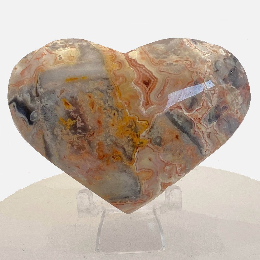 Crazy Lace Agate Heart #2